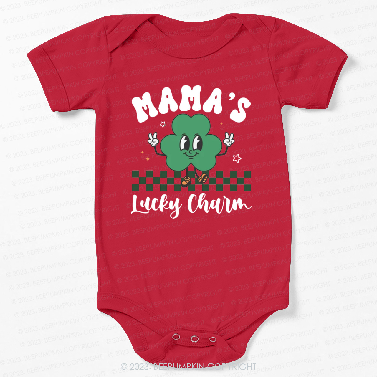Mama's Lucky Charm St.Patricks Day Bodysuit For Baby