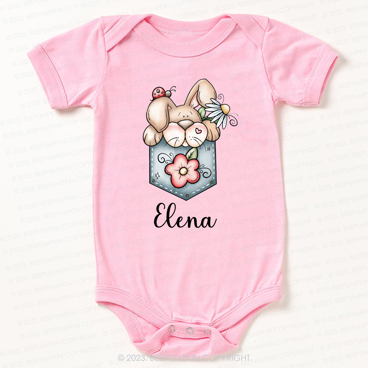 Pocket Bunny Hoppy Easter Bodysuit For Baby