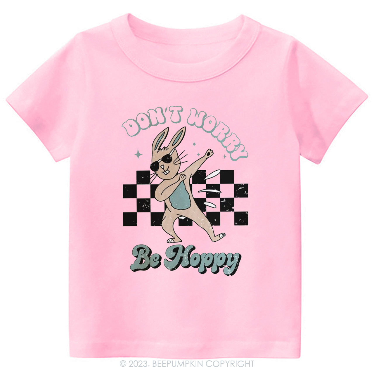 Dont Worry Be Hoppy Easter Toddler Tees