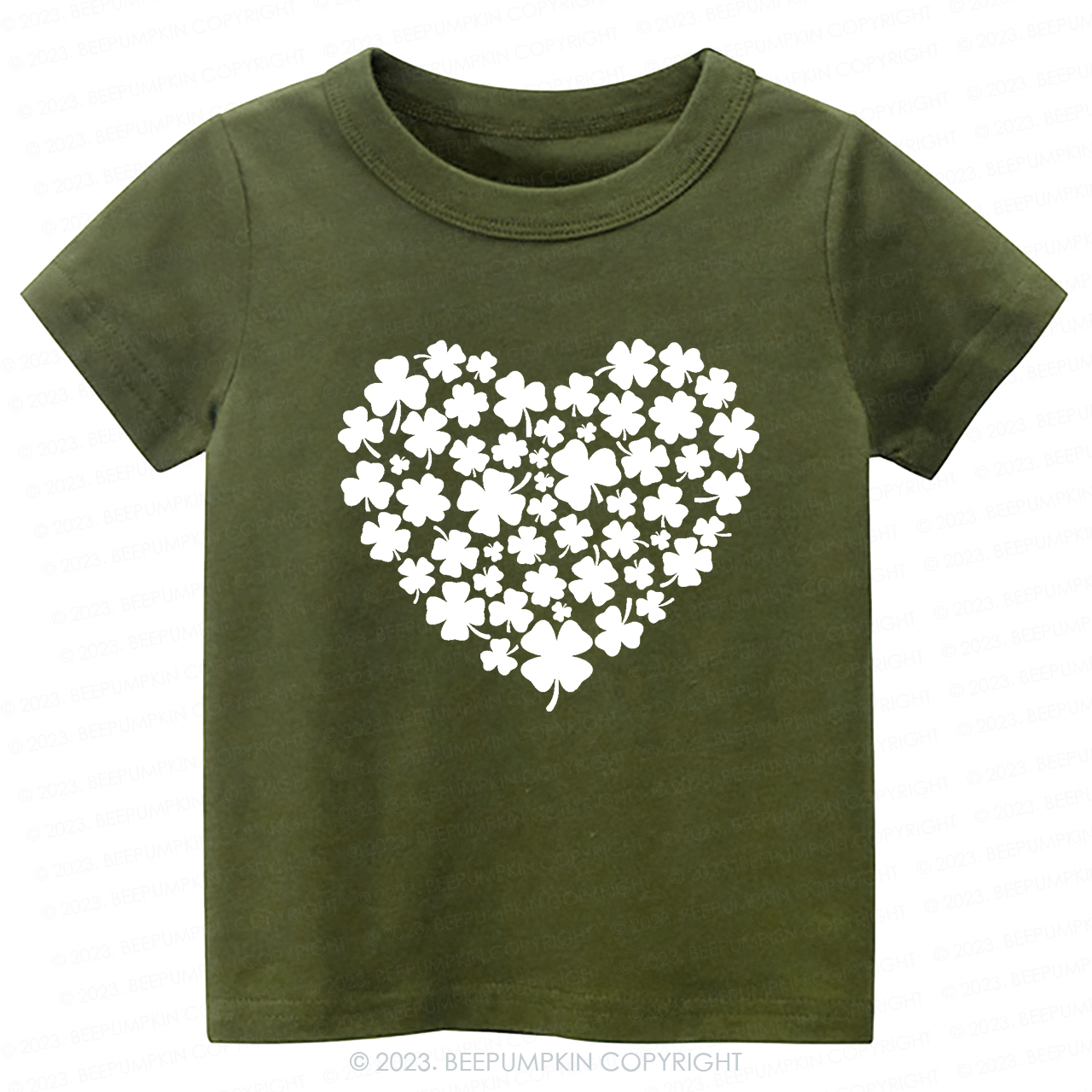 Shamrock Heart St.Patricks Day-Toddler&Kids Tees
