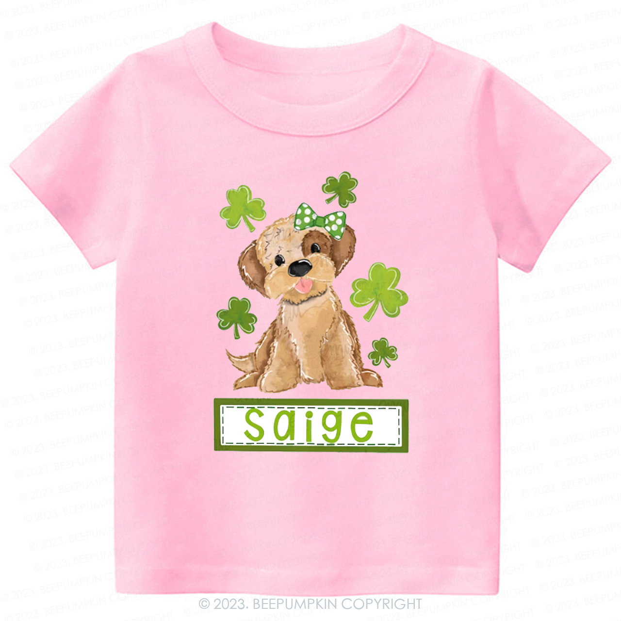 Polka Dot Bow Dog -Toddler Tees