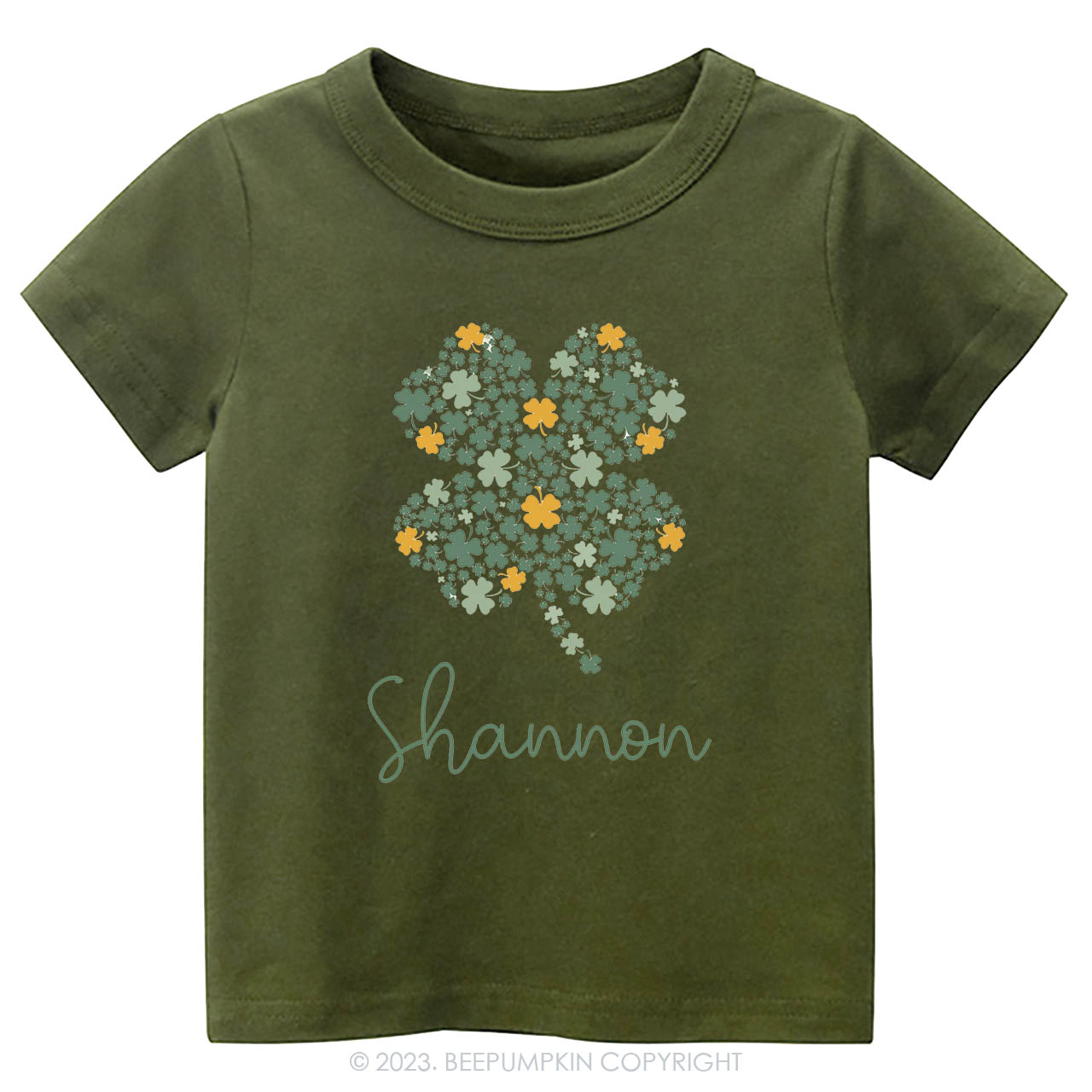 Personalized Cute Shamrock St.Patricks Day -Toddler Tees