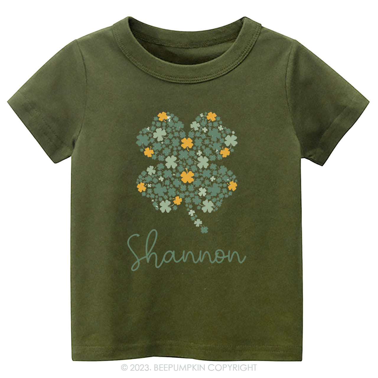 Personalized Cute Shamrock St.Patricks Day -Toddler Tees