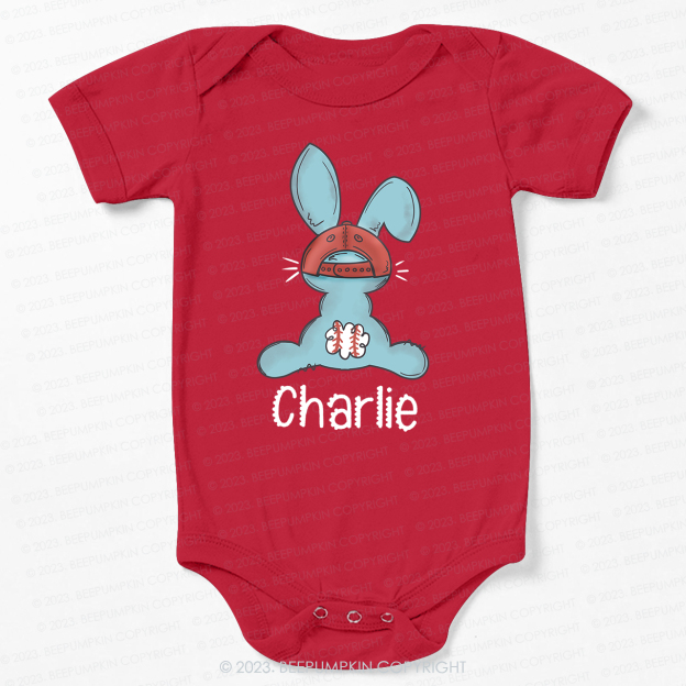 Baseball Easter Bunny Bodysuit For Baby