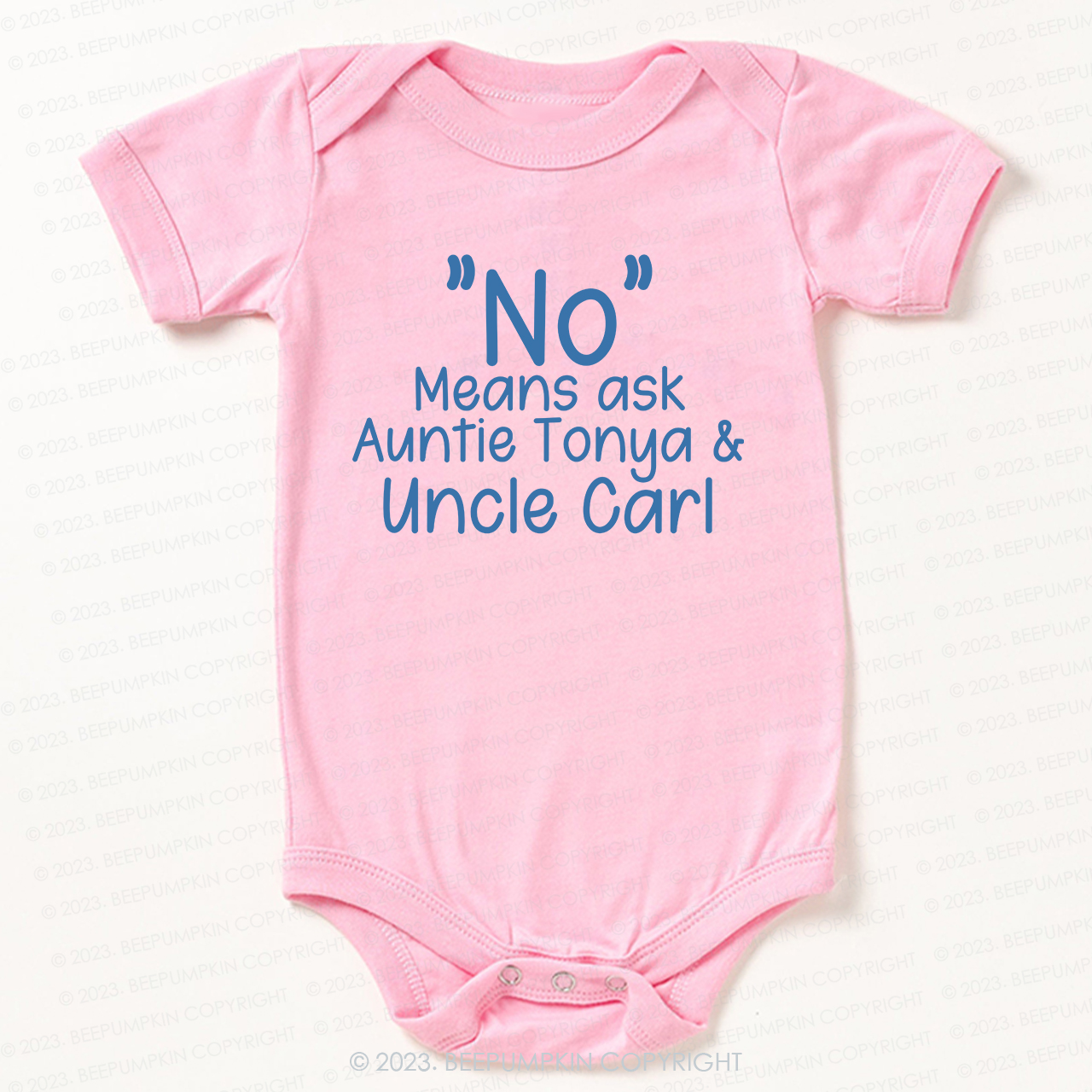 No Means Ask Auntie And Uncle Bodysuit For Baby
