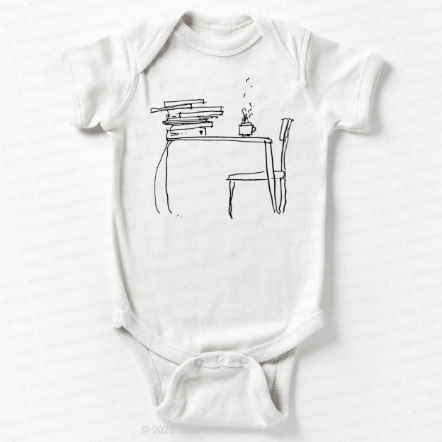 Literary Coffee Book Lover Bodysuit For Baby