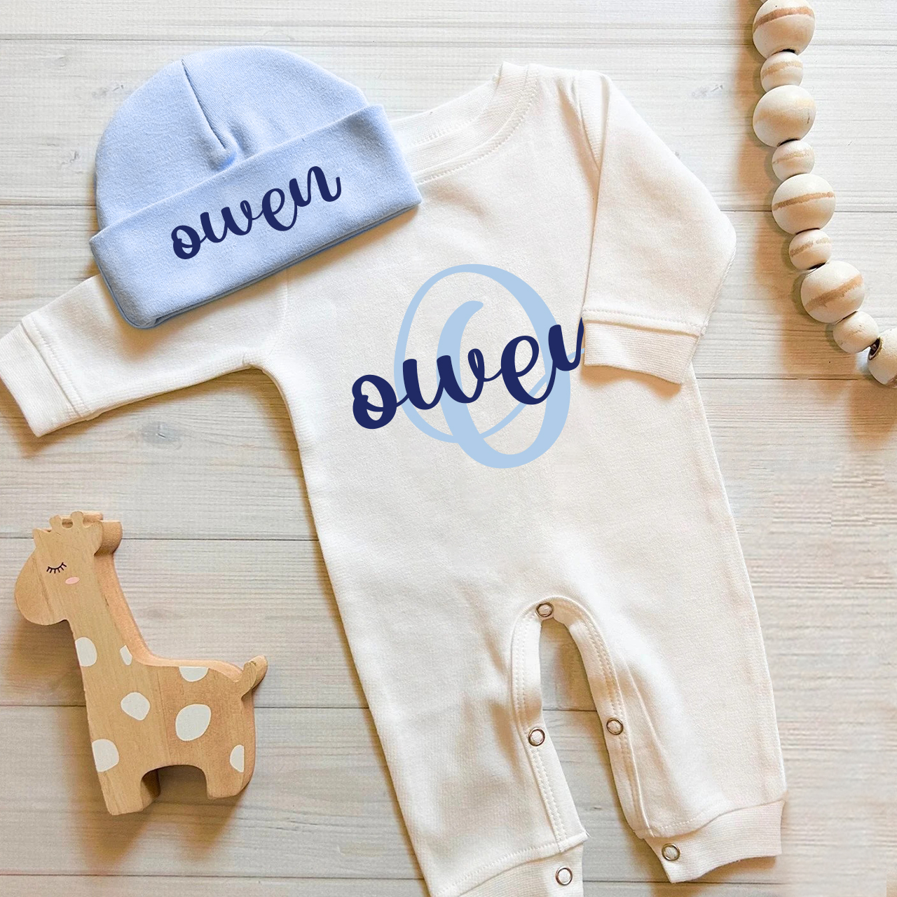 Personalized Baby Name Unique Romper&Hat Sale-Beepumpkin™