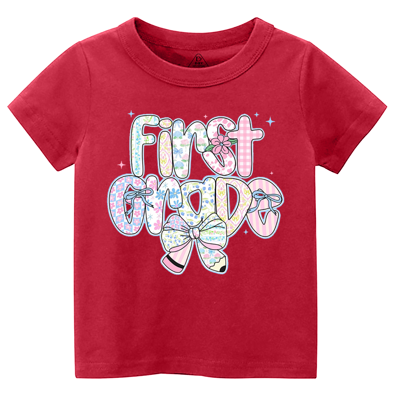 Personalized Preppy Back To School Floral Bundle Toddler&Kid's Tees Beepumpkin 