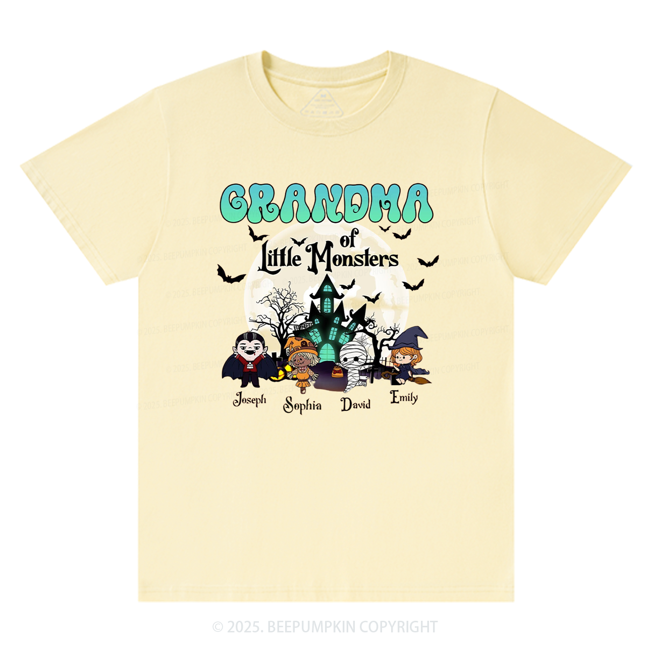 Personalized Grandma Halloween T-Shirts Beepumpkin