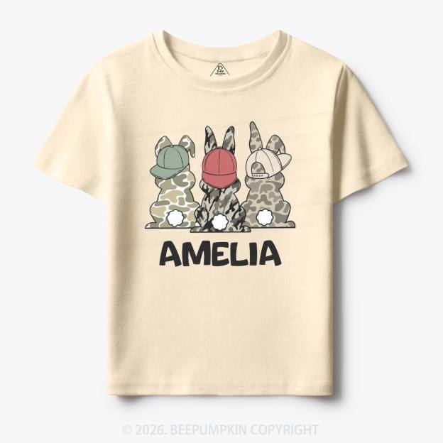 Personalized Camo Easter Bunny Toddler&Kid's Tees