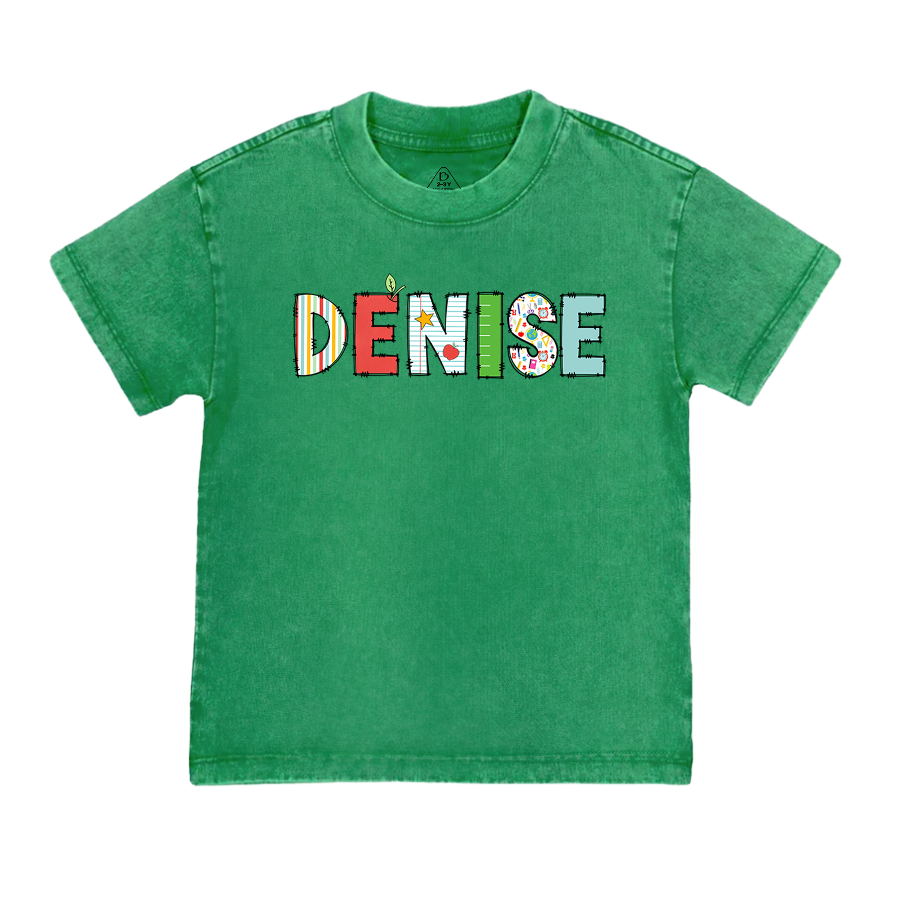 Personalized Alphabet Back To School Toddler&Kids Washed Tees