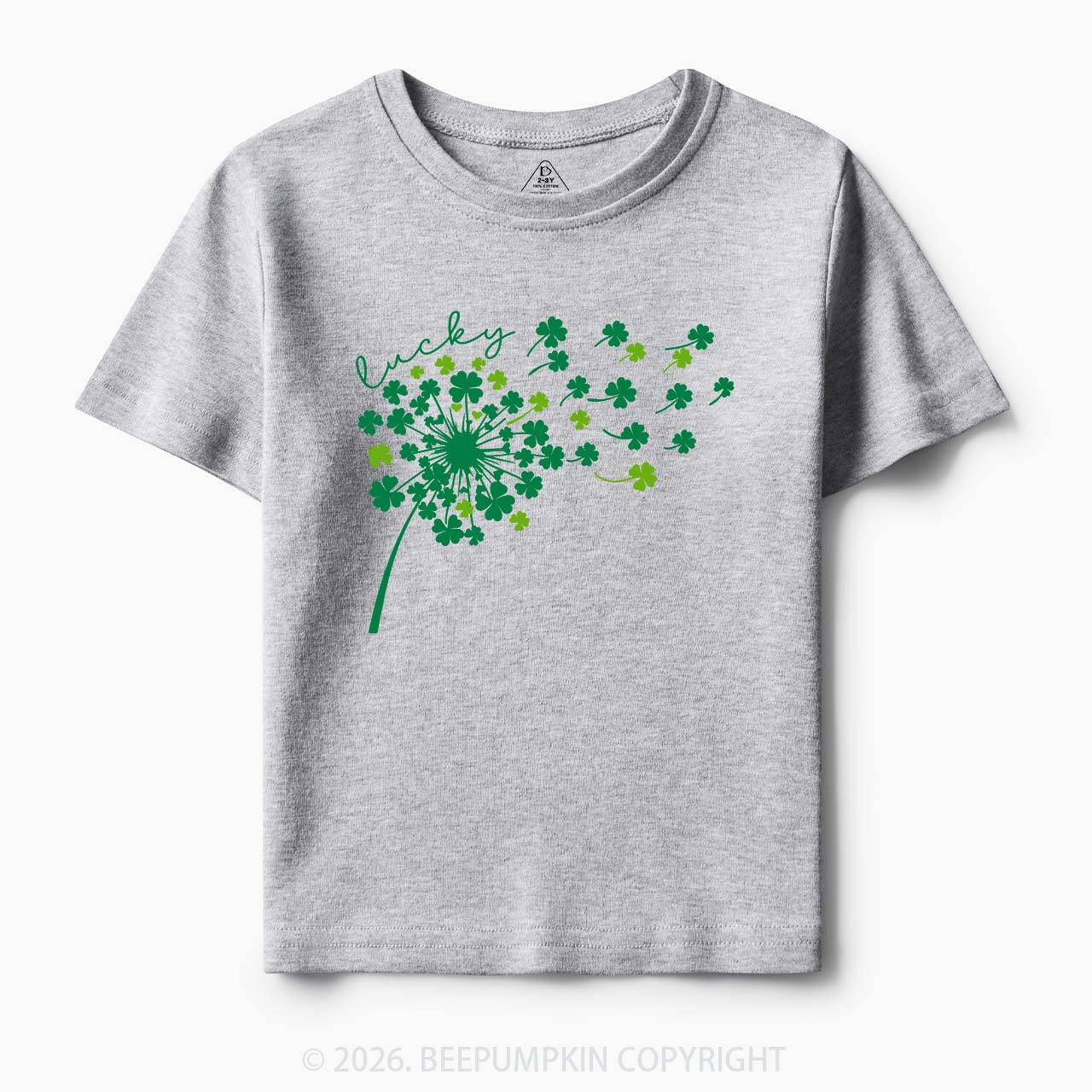 Dandelion Shamrock St. Patrick's Day Toddler&Kid's Tees Beepumpkin