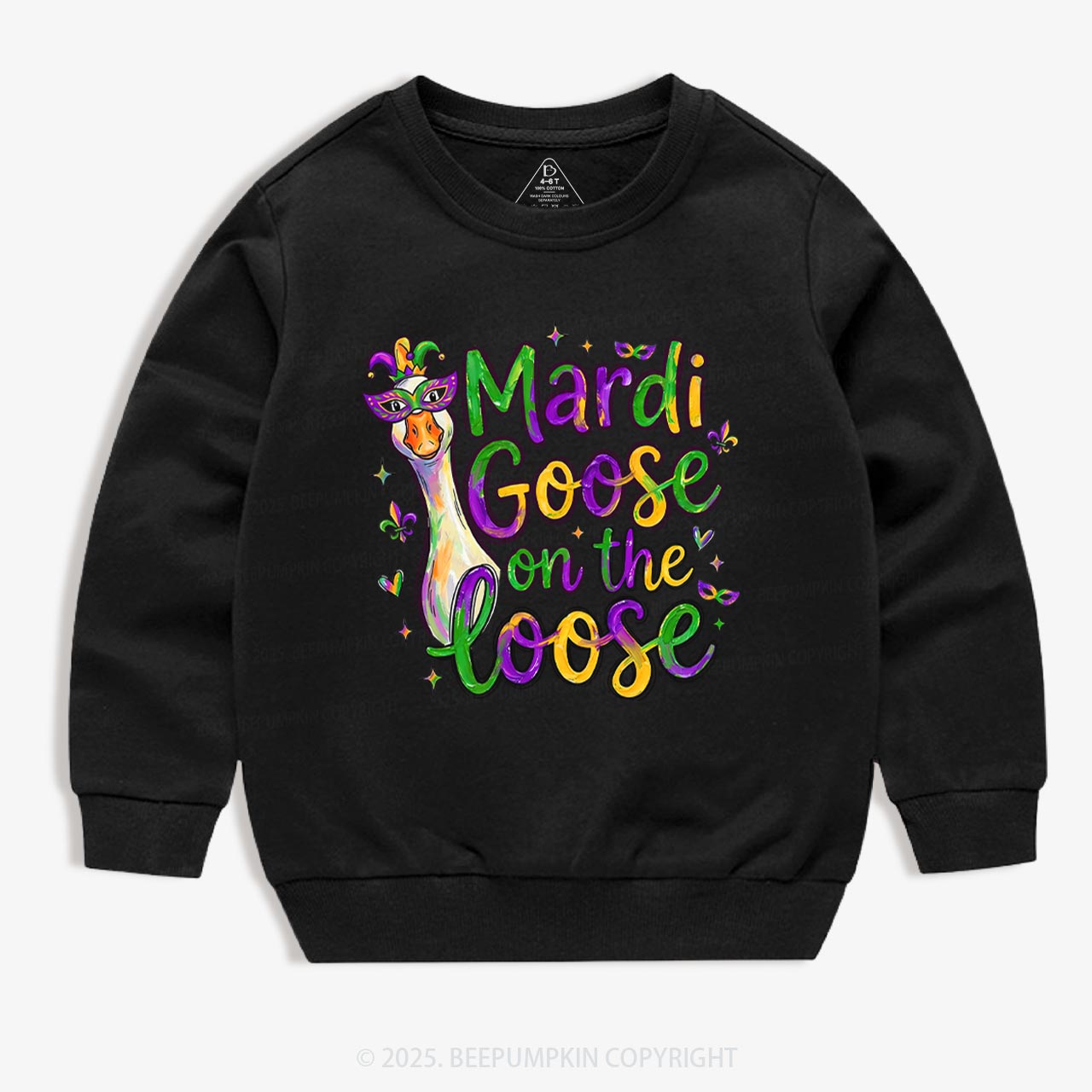Mardi Gras Goose Kid's Sweatshirt