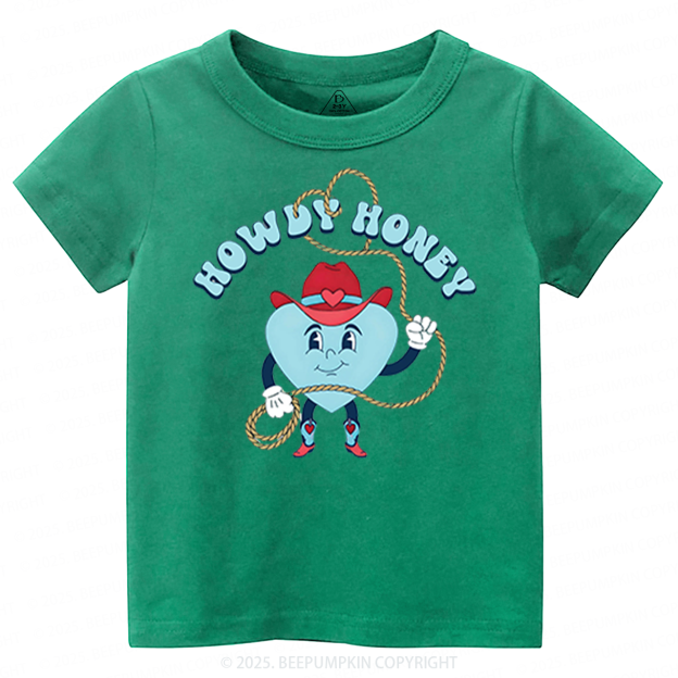 Howdy Honey Valentine's Day Toddler&Kid's Tees Beepumpkin