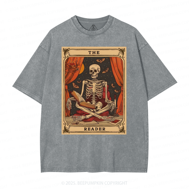 Personalized The Reader Tarot Card Mama Washed T-Shirts