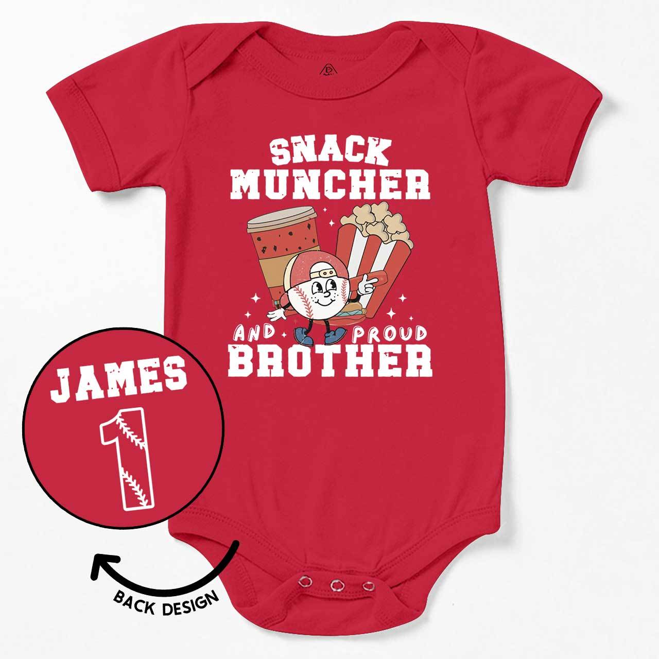 Personalized Snack Muncher Baseball Bodysuit Beepumpkin