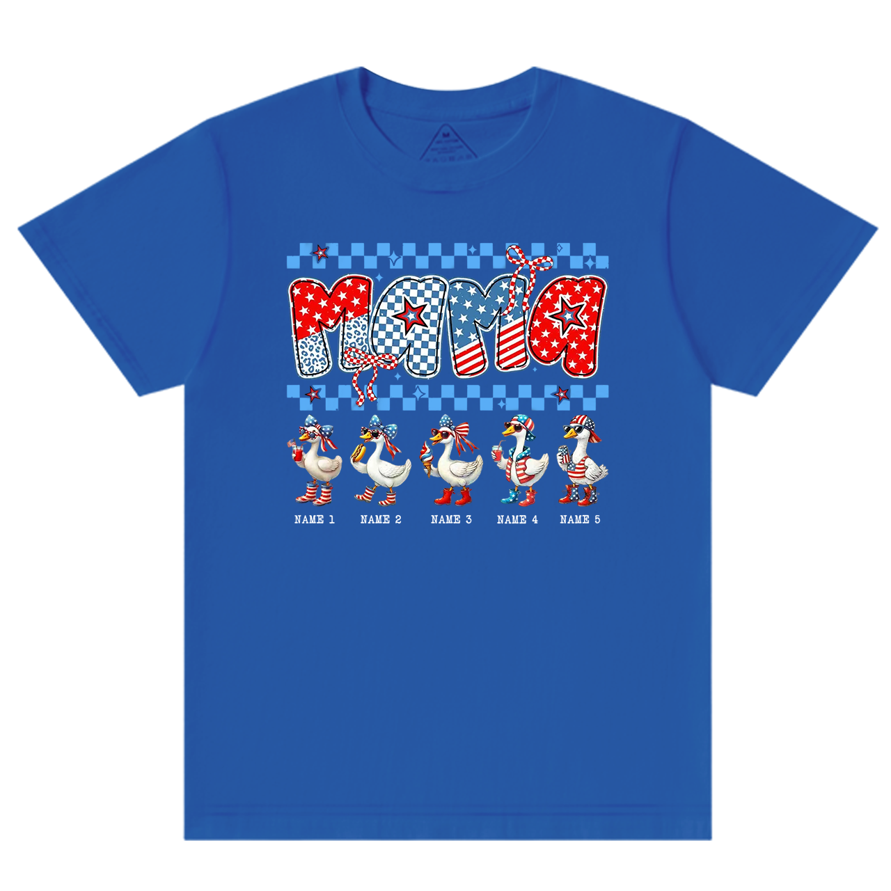 Personalized 4th Of July Mama Goose  T-Shirts