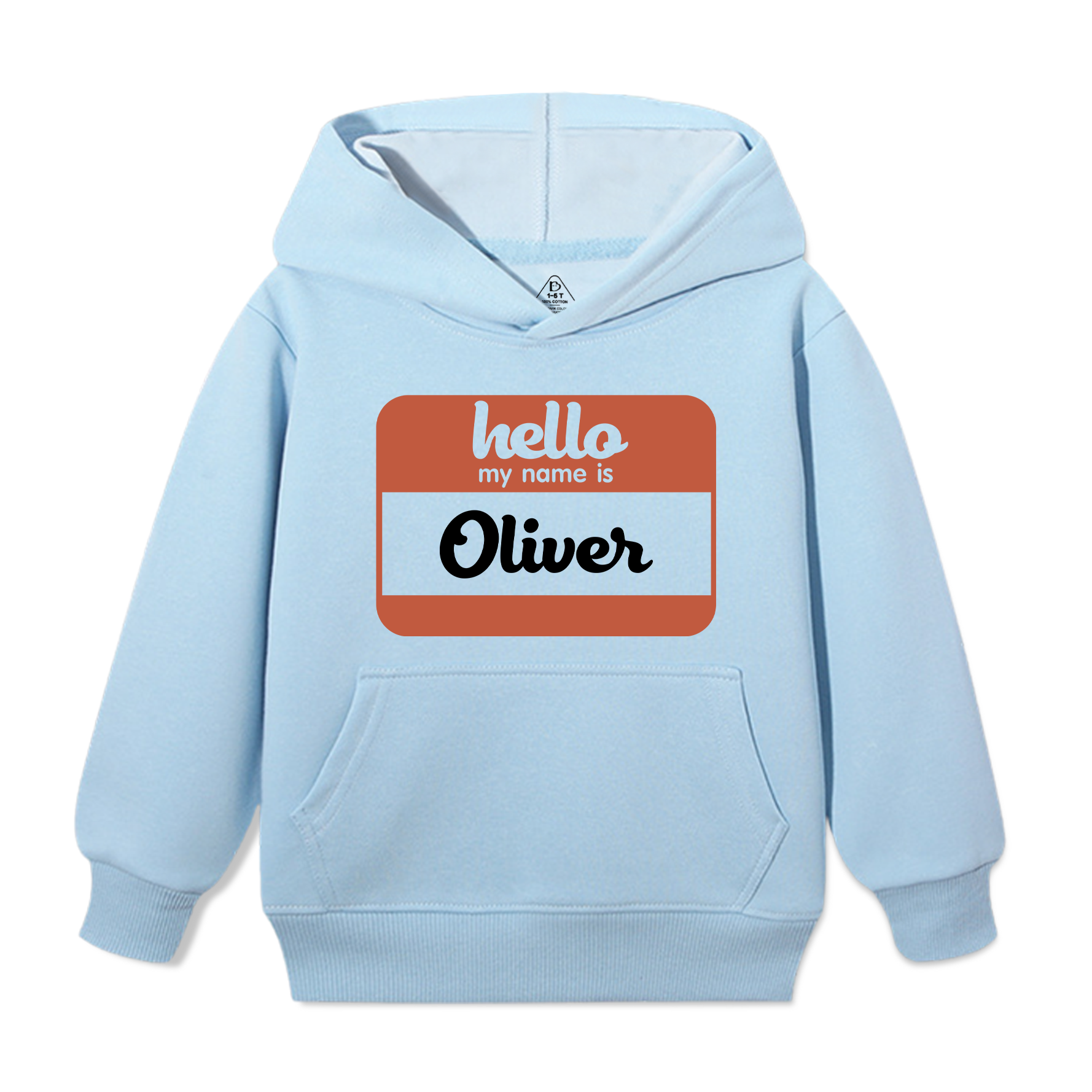 Hello My Name Is Personalized Kid's Hoodies Beepumpkin