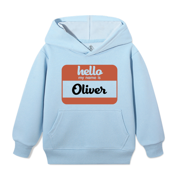 Hello My Name Is Personalized Kid's Hoodies Beepumpkin