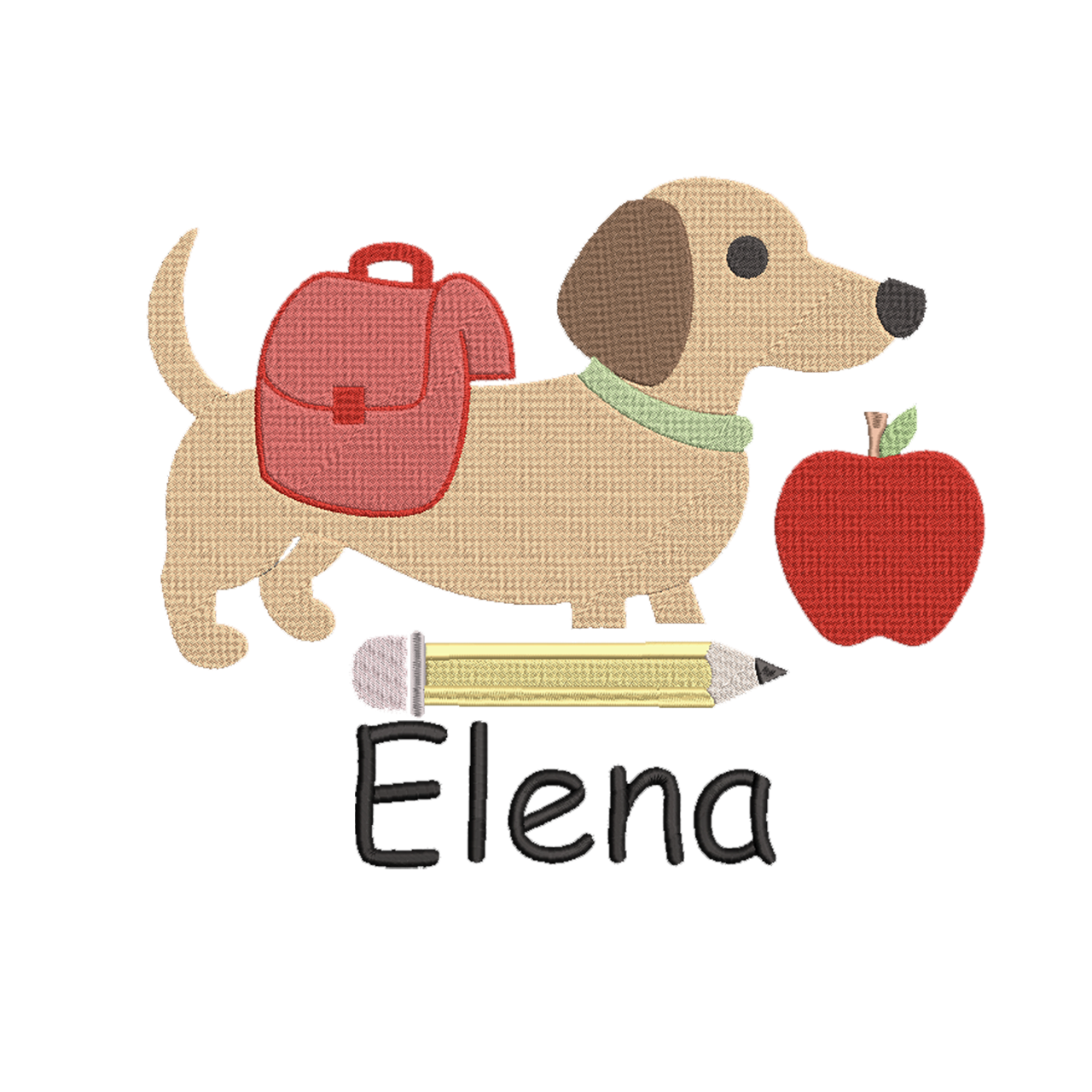 Embroidery Personalized Back To School Dachshund Toddler&Kid's Polo Shirt Beepumpkin