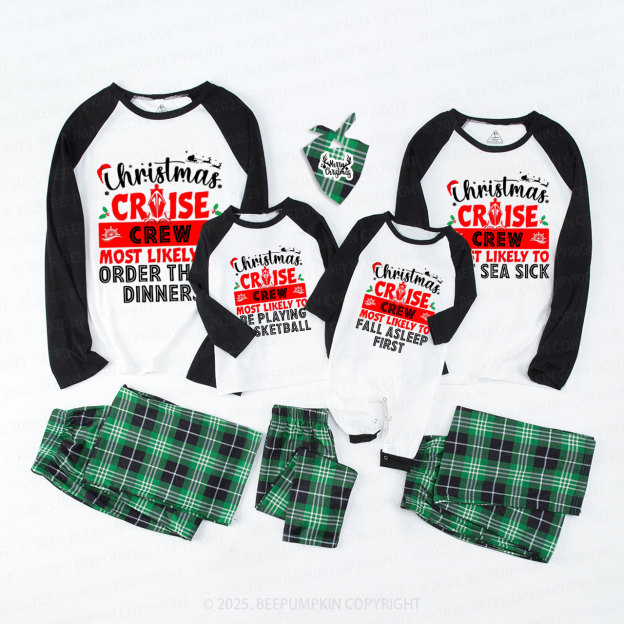 Personalized Christmas Cruise Crew Family Matching Pajamas