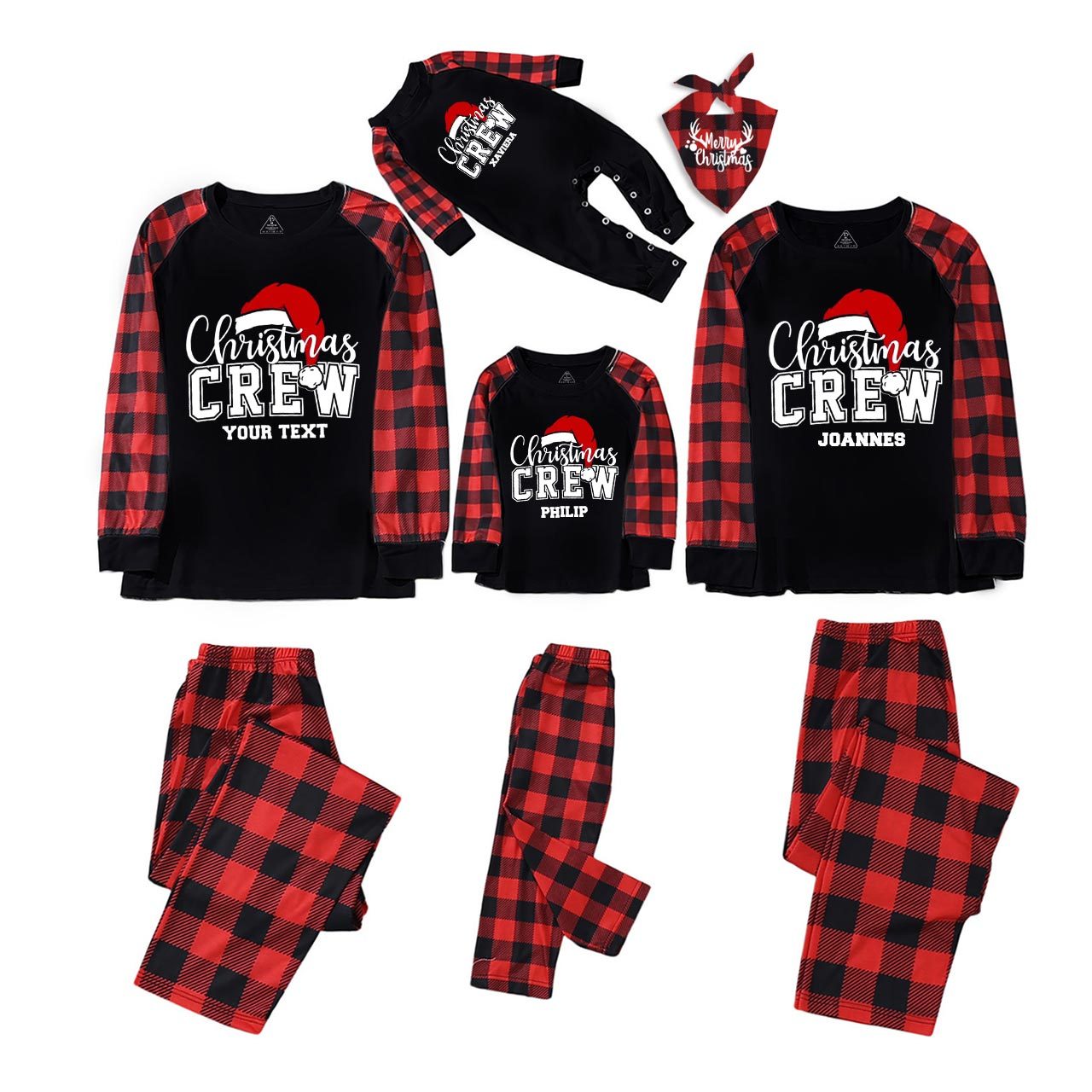 Personalized Christmas Crew Group Family Matching Pajamas