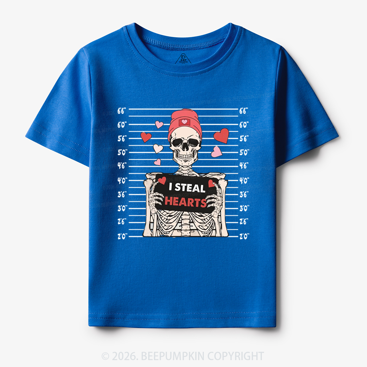 I Steal Hearts Skeleton Valentine's Day Toddler&Kid's Tees Beepumpkin