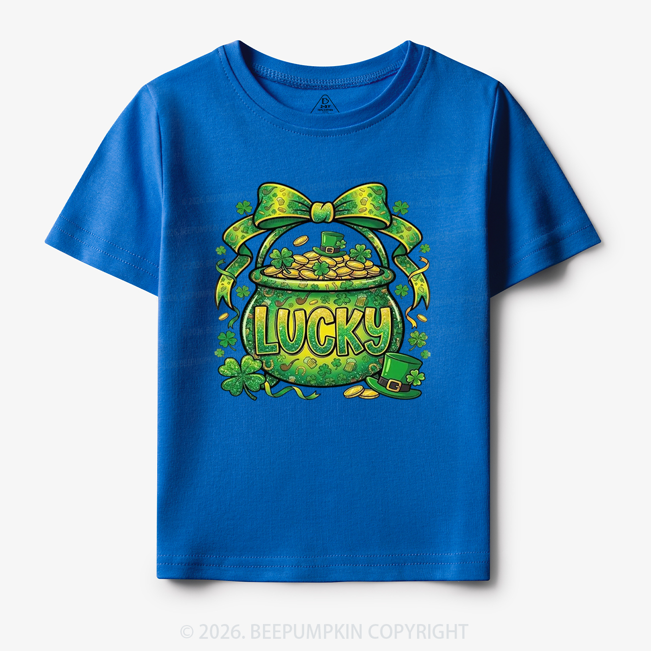 Lucky Shamrock Coquette St. Patrick's Day Toddler&Kid's Tees Beepumpkin