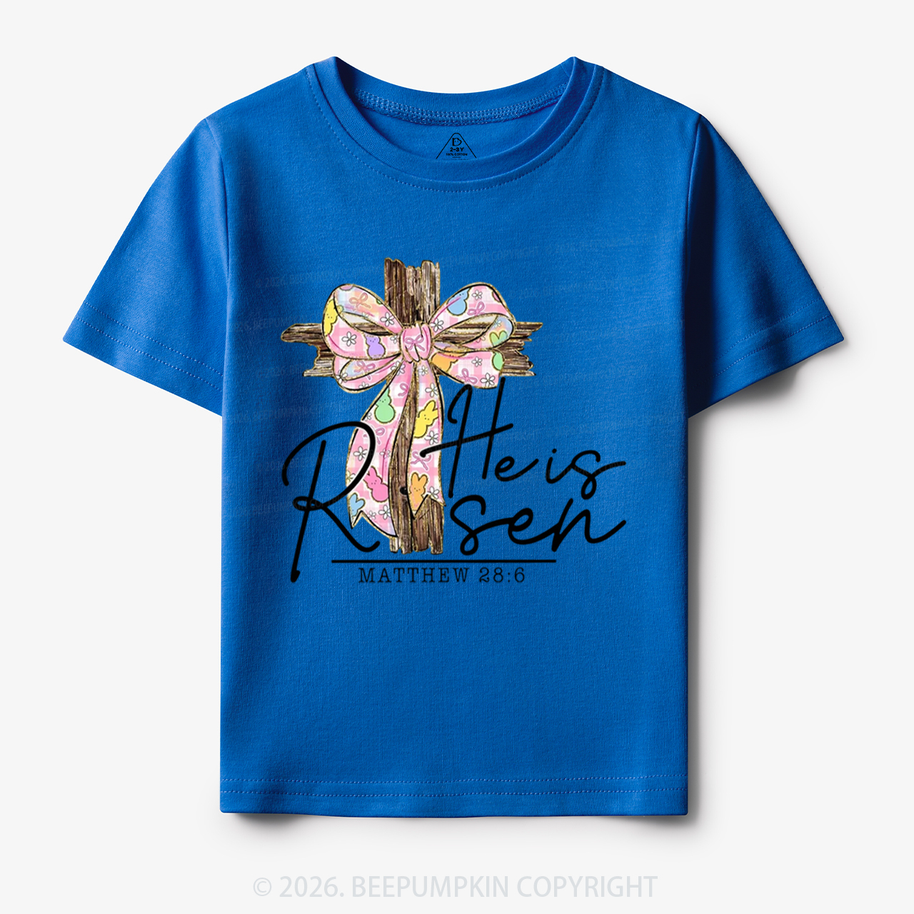 He Is Risen Easter Coquette Bow Toddler&Kid's Tees