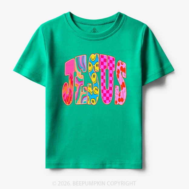 Jesus Loves Me Retro Colorful Toddler&Kid's Tees