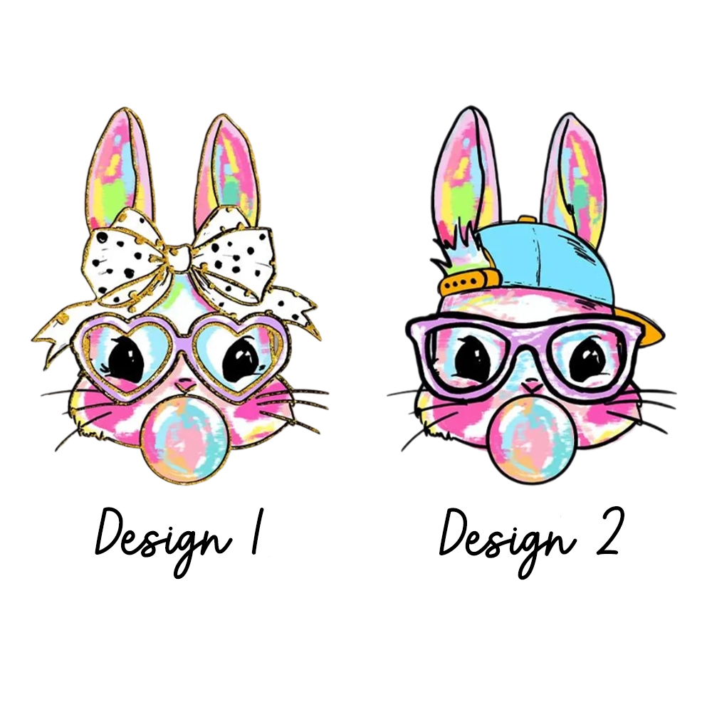 Personalized Kid Name Easter Bunny Coquette Bow Kid's Sweatshirt