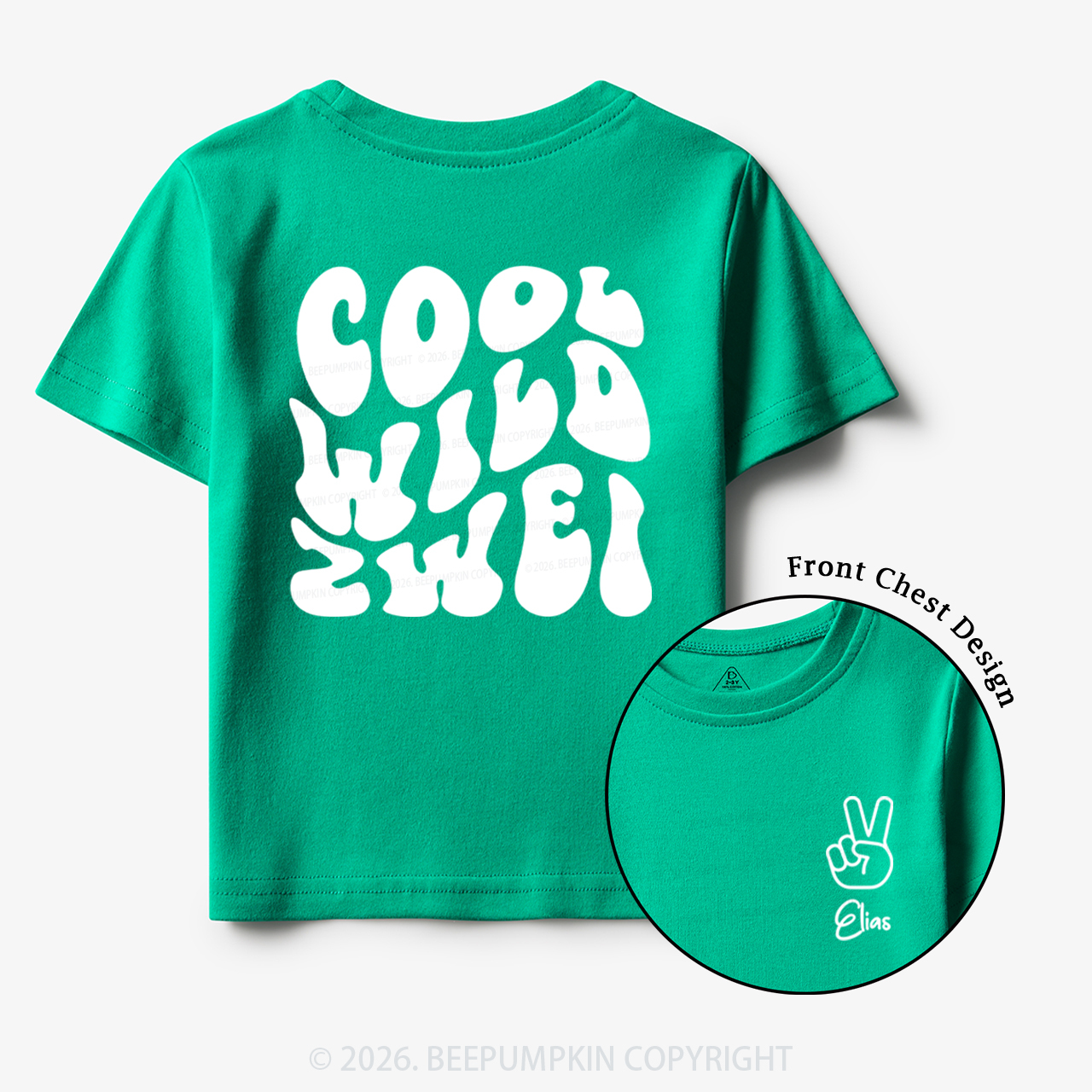 Personalized Birthday Cool Wild Zwei Toddler&Kid's Tees