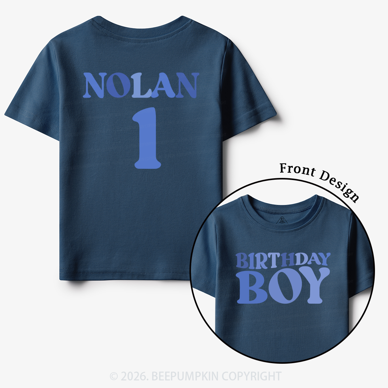 Personalized Name Birthday Boy Toddler&Kid's Tees