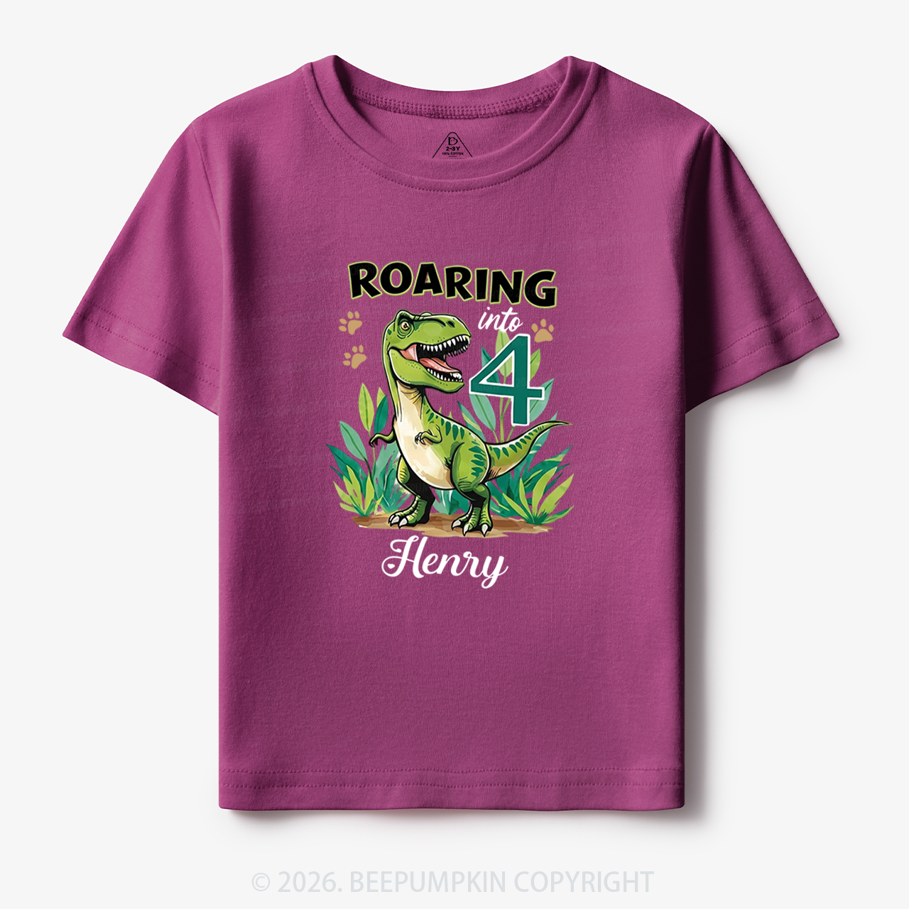 Personalized Dinosaur Birthday Any Age Toddler&Kid's Tees