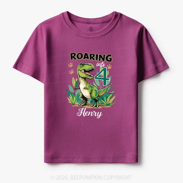 Personalized Dinosaur Birthday Any Age Toddler&Kid's Tees