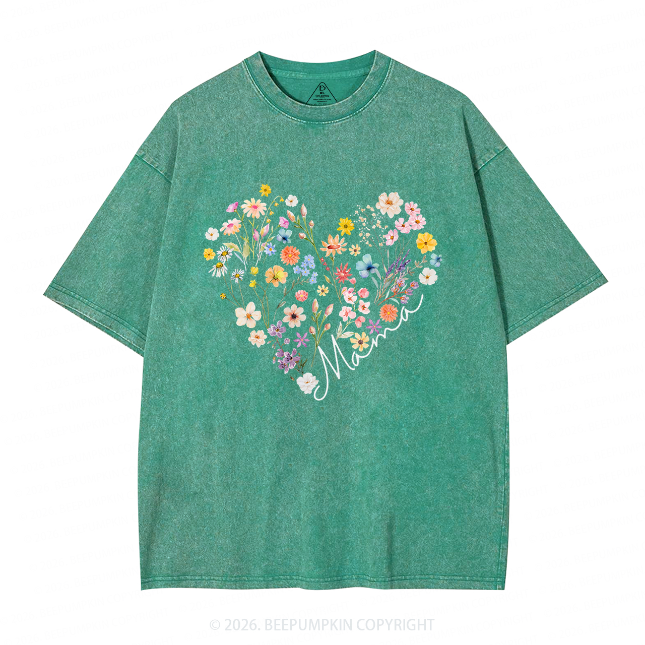 Bohemian Floral Adult Washed T-Shirts