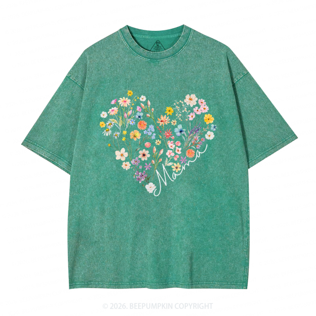 Bohemian Floral Adult Washed T-Shirts