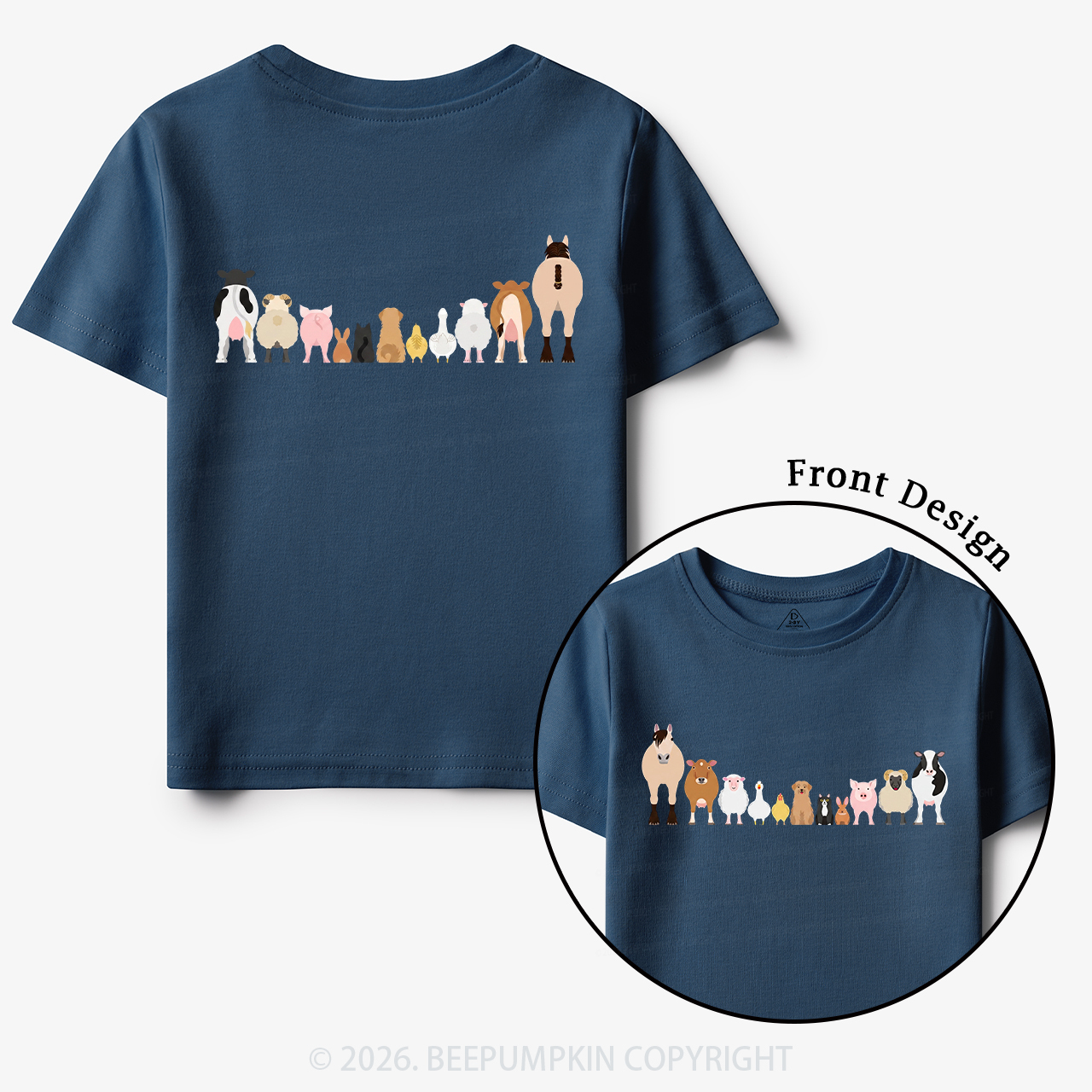 Cute Farm Animals Toddler&Kid's Tees