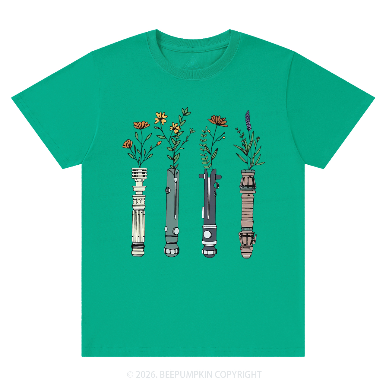 Floral Lightsaber Galaxy T-Shirts