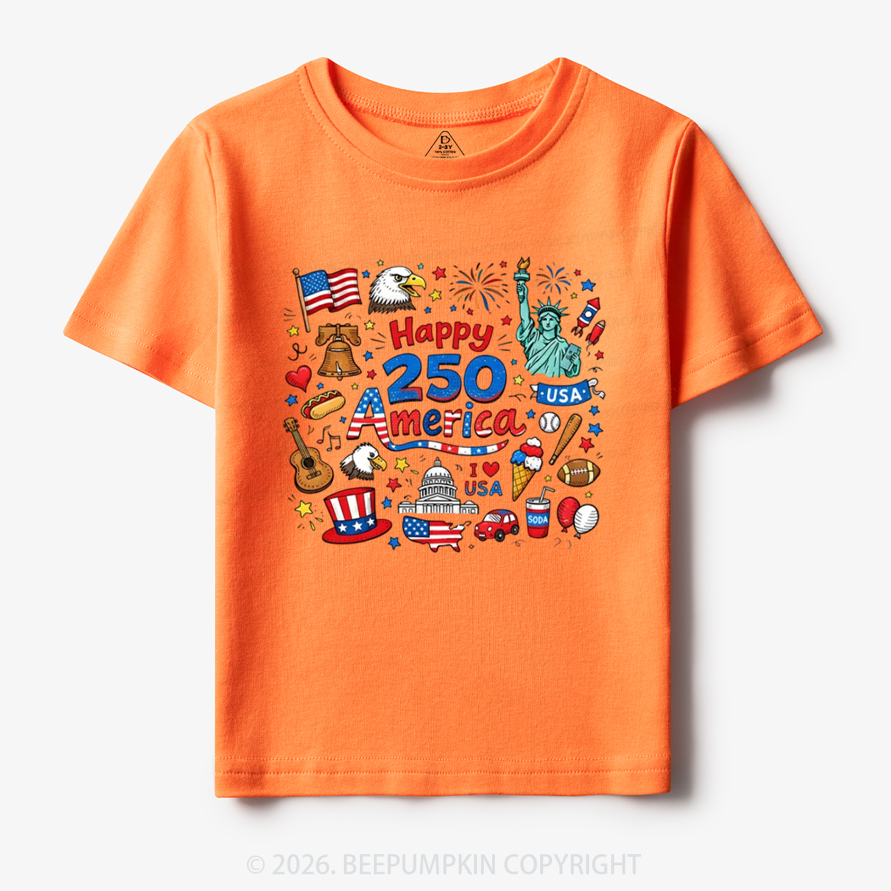 Happy 250 America Toddler&Kid's Tees