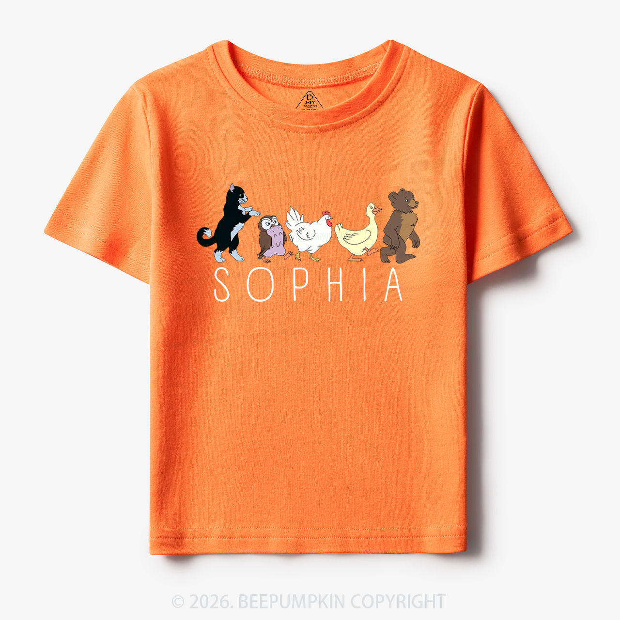 Personalized Cute Animal Friends Toddler&Kid's Tees