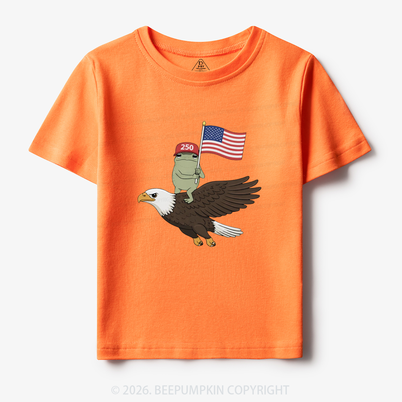 Americas 250th Birthday Funny Frog Toddler&Kid's Tees