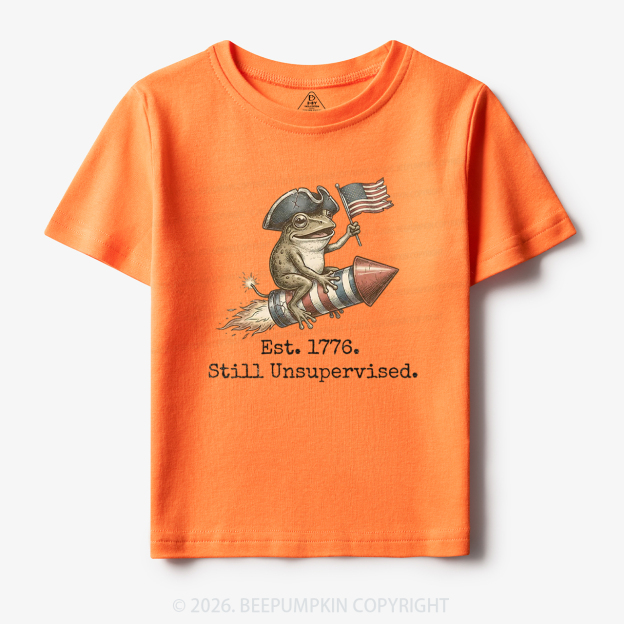 Est 1776 Funny Frog American 250th Anniversary Toddler&Kid's Tees