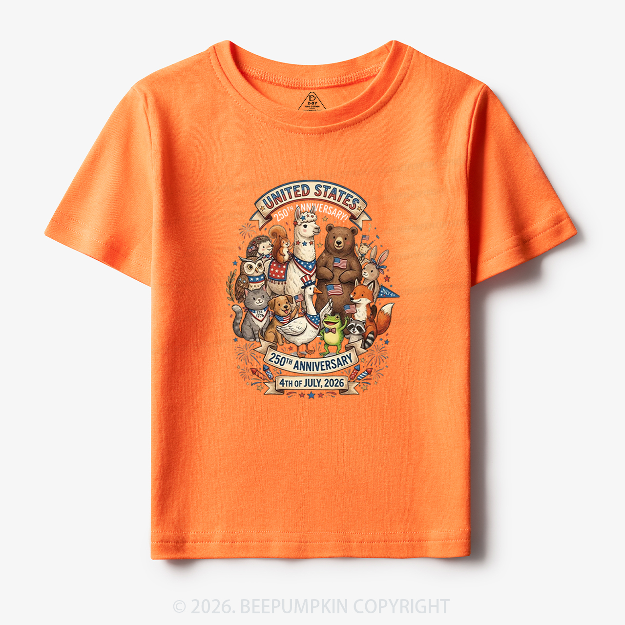 USA 250th Anniversary 4th of July Toddler&Kid's Tees