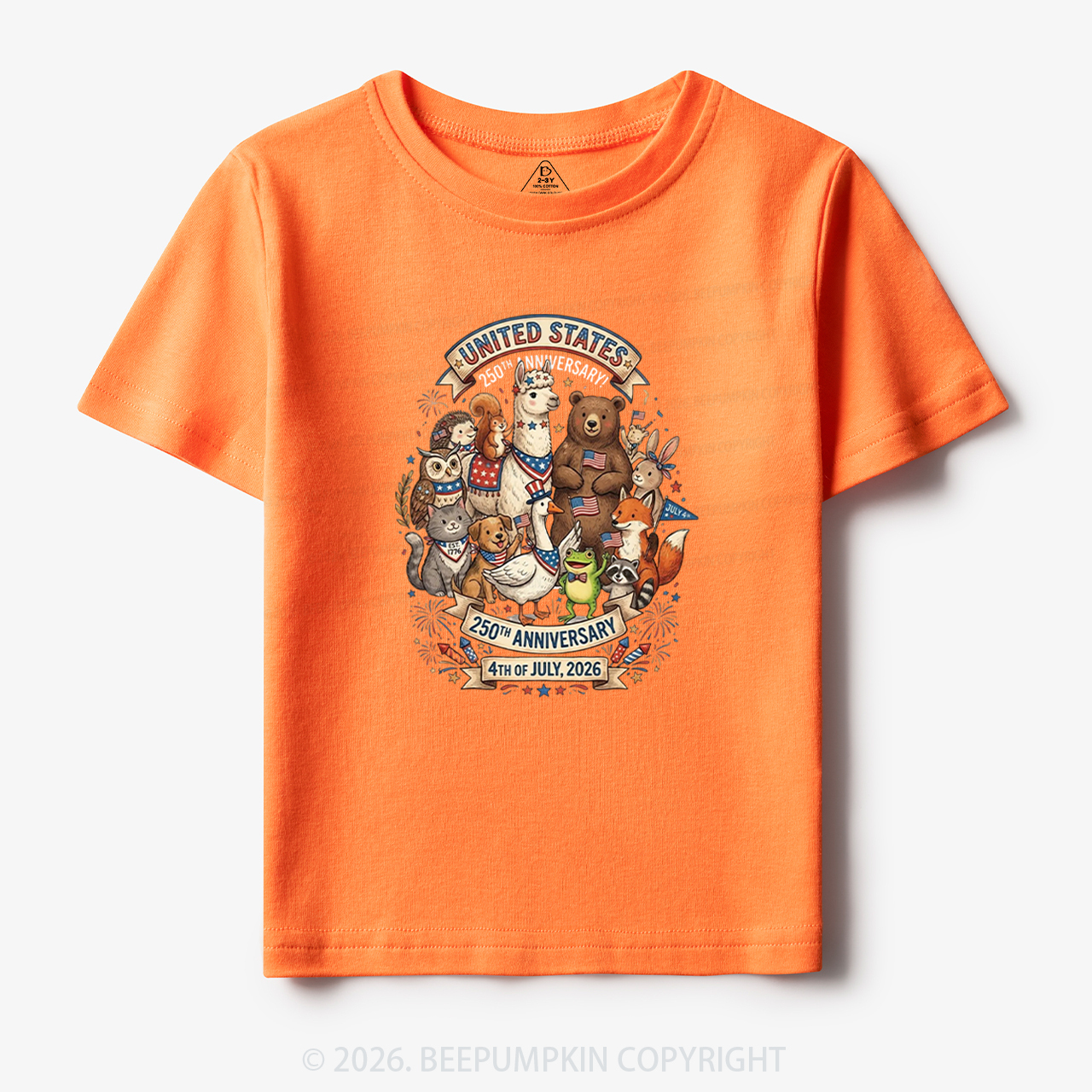 USA 250th Anniversary 4th of July Toddler&Kid's Tees