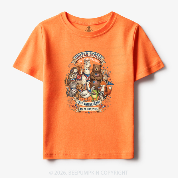 USA 250th Anniversary 4th of July Toddler&Kid's Tees