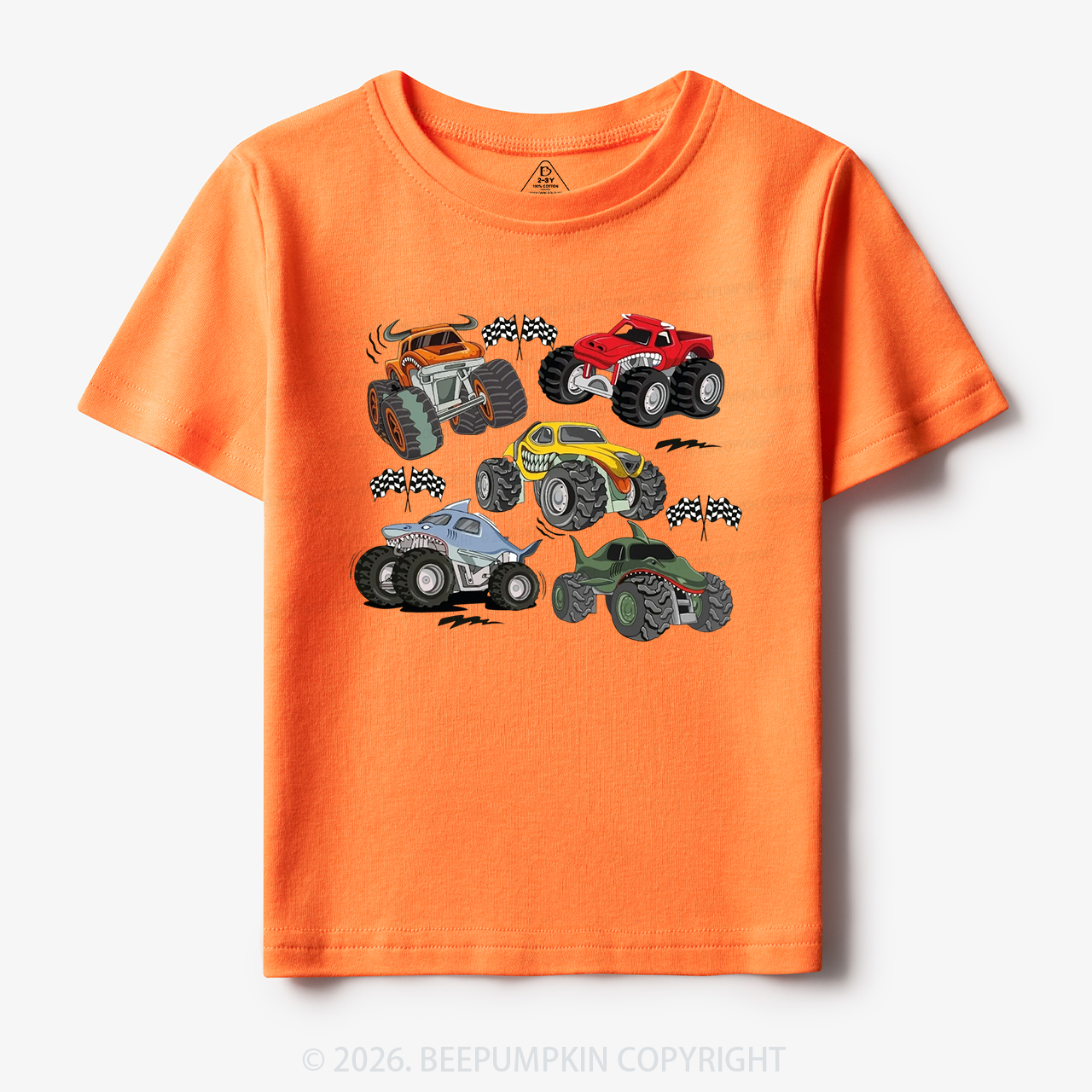 Monster Trucks Race Toddler&Kid's Tees