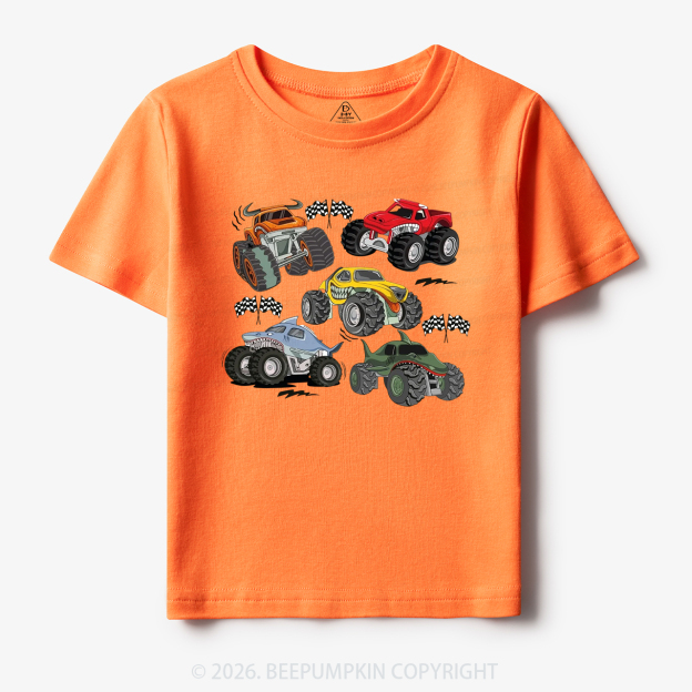 Monster Trucks Race Toddler&Kid's Tees