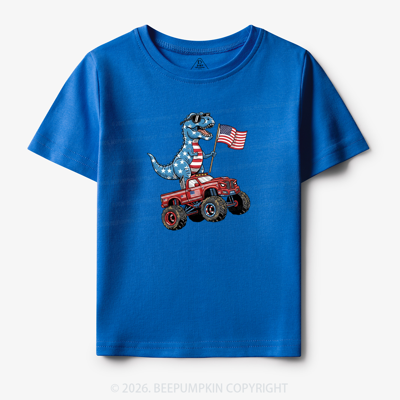 USA 250 American Flag Dinosaur Toddler&Kid's Tees