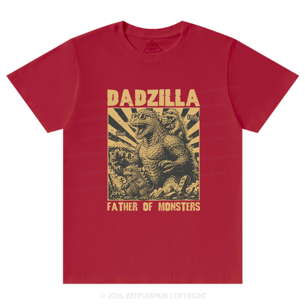 Personalized Dadzilla Father Of Monster T-Shirts